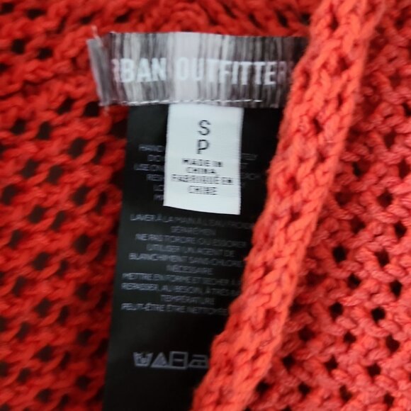 UO URBAN OUTFITTERS | Tess Ruched Shrug Sweater Orange Sz S - Picture 5 of 6